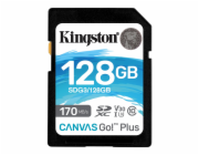 Kingston SDXC karta 128GB Canvas Go! Plus, R:170/W:90MB/s, Class 10, UHS-I, U3, V30