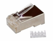 Konektor STP RJ45 (8p8c), Cat6, 50µm, skládaný, drát - 100 ks