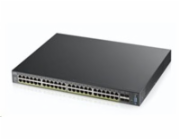 ZyXEL GS2210-52HP Zyxel XGS2210-52HP, 52-port Managed Layer2+ Gigabit Ethernet switch, 48x Gigabit metal + 4x 10GbE SFP+ ports, PoE 802.3a