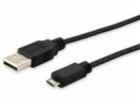 equip 128594 USB-A - microUSB USB kabel 1 m černý