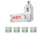 Lindy zámek USB portu (4 kusy) s klíčem, ochrana proti krádeži