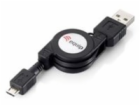 Equip USB-A - microUSB kabel USB 1 m černý (128595)