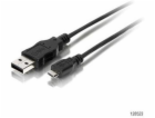 Equip USB-A - microUSB USB kabel 1,8 m černý (128523)