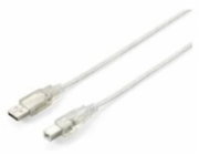 Equip USB-A - USB-B USB kabel 1,8 m průhledný (128650)