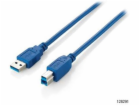 Equip kabel USB-A – USB-B USB 3 m modrý (128293)