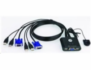 ATEN 2-port KVM USB mini, 1m kabely, DO