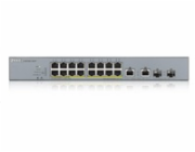 Zyxel GS1350-18HP 18 Port smart managed CCTV PoE switch, long range, 250W, 16x GbE, 2x combo RJ45/SFP