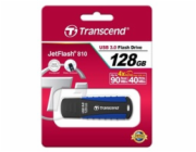 Transcend 128GB JetFlash 810 USB 3.1 (Gen 1) flash disk, černo/modrý, odolá nárazu, tlaku, prachu i vodě