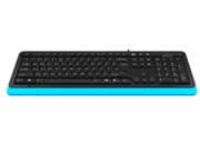 A4tech FK10 FSTYLER , klávesnice, CZ/US, USB, voděodolná, modrá barva