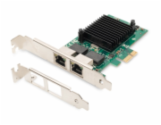 Digitus Karta Gigabit Ethernet PCI Express, dvouportová 32bitový držák s nízkým profilem, čipová sada Intel