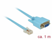 Delock Adaptér RS-232 DB9 samice > 1 x Sériový RS-232 RJ45 samec 1 m