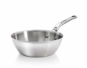 De Buyer Affinity Sauté Pan Stainless Steel curved  24 cm