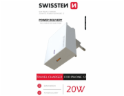 Swissten Síťový Adaptér Smart Ic 1X Usb 1A Power + Datový Kabel Usb / Type C 1,2 M Černý