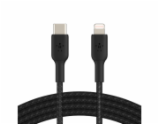 Belkin Lightning/USB-C kabel 1m oplástený, mfi cert. cerný