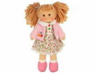 Panenka Bigjigs Toys látková Poppy, 28 cm