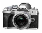 Digitální fotoaparát Olympus E-M10 Mark IV 14-42 EZ kit silver/silver – Cashback