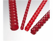 EUROSUPPLIES plastové hřbety/ formát A4/ 19mm/ červené/ 100 pack
