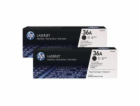 HP 36A Black 2-pack LJ Toner Cart, CB436AD (2,000 / 2,000...