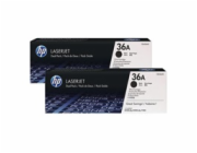 HP 36A Black 2-pack LJ Toner Cart, CB436AD (2,000 / 2,000 pages)