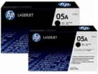 HP 05A Black LJ Toner Cart, 2-pack, CE505D (2,300 / 2,300...