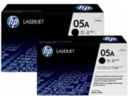 HP 05A Black LJ Toner Cart, 2-pack, CE505D (2,300 / 2,300 pages)