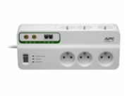 APC Home/Office SurgeArrest 6 Outlets with Phone & Coax Protection 230V France, 3m