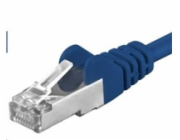 PREMIUMCORD Patch kabel CAT6a S-FTP, RJ45-RJ45, AWG 26/7 3m modrá