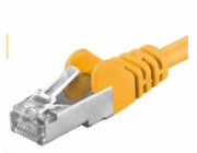 PREMIUMCORD Patch kabel CAT6a S-FTP, RJ45-RJ45, AWG 26/7 7m žlutá