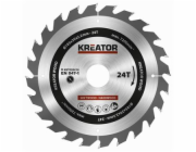 Pilový kotouč Kreator KRT020414 na dřevo 185mm, 24T