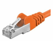 PREMIUMCORD Patch kabel CAT6a S-FTP, RJ45-RJ45, AWG 26/7 10m oranžová