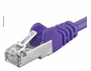 PREMIUMCORD Patch kabel CAT6a S-FTP, RJ45-RJ45, AWG 26/7 1m fialová