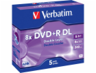 1x5 Verbatim DVD+R Double Layer 8x Speed, Jewel obal 8,5GB