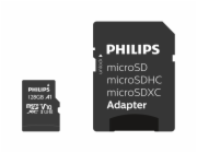 Philips MicroSDXC Card     128GB Class 10 UHS-I U1 vc. Adapter