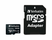 Verbatim microSDXC         256GB Class 10 UHS-I vc. adapteru