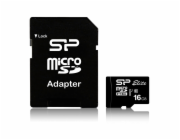 Silicon Power microSDHC UHS-1, C10, 16GB + adaptér SD Paměťová karta