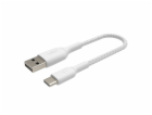 Belkin USB-C/USB-A kabel 15cm oplástený, bílý CAB002bt0MWH