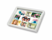 ZEP Photo Tray white       45x35 Wooden Photo Tray 9 Photos W006