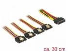 DeLOCK kabel SATA 15Pin samec > 4x SATA 15Pin samice