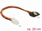 DeLOCK kabel P4 4 pin (samec) > SATA 15 pin (samice)