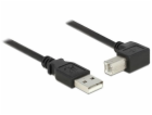 DeLOCK USB 2.0 kabel, USB-A samec > USB-B samec 90°