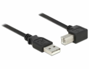 DeLOCK USB 2.0 kabel, USB-A samec > USB-B samec 90°