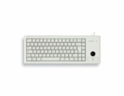 CHERRY klávesnice G84-4400, trackball, ultralehká, PS/2, EU, šedá