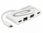 DeLOCK USB adaptér, USB-C zástrčka > USB-A + USB-C + HDMI...