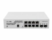 MikroTik Cloud Smart Switch CSS610-8G-2S+IN, 8 gigabit.portů, PoE-In, 2xSFP+, SwOS