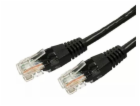 Cat.6A RJ45 UTP měděný patch cord kabel, 3m. Černá