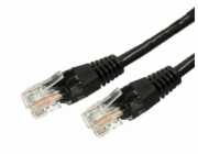 Cat.6A RJ45 UTP měděný patch cord kabel, 3m. Černá