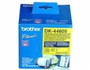 Brother - DK 44605 (papírová role žlutá 62mm x 30,48m) - snadno odstranitelná