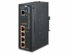 Planet průmyslový PoE/LAN extender, 1xPoE-in, 4xPoE-out 6...