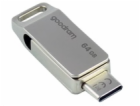 GOODRAM Flash Disk 64GB ODA3, USB 3.2, stříbrná ODA3-0640...