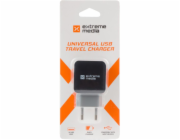 Natec Extreme Media Universal USB Charger 230V->USB 5V/1,2A, 1 port, black-grey NUC-0994